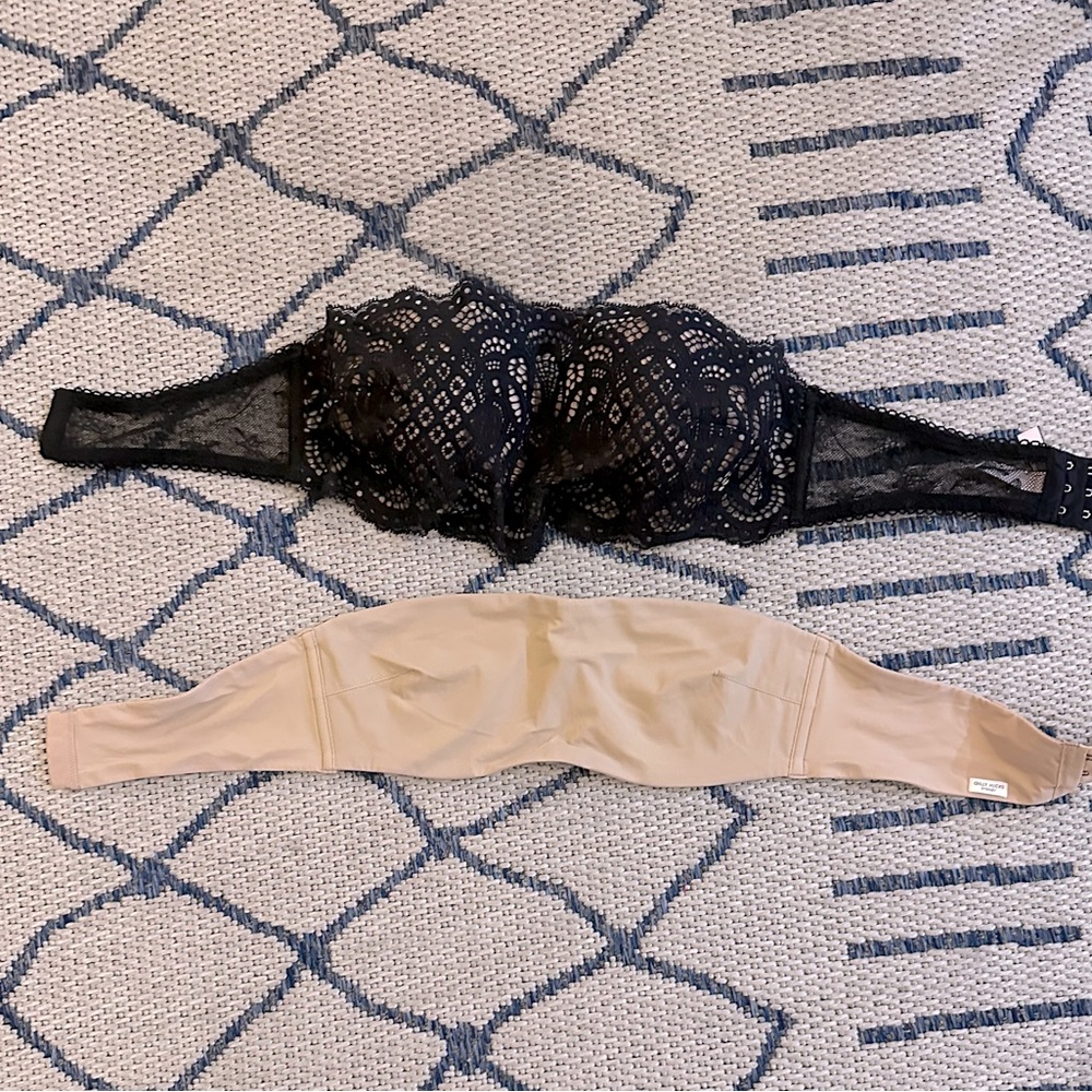 Two 34C Strapless Bras